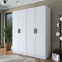 Hanah Home Armario Blanco con Estanterías Personalizables